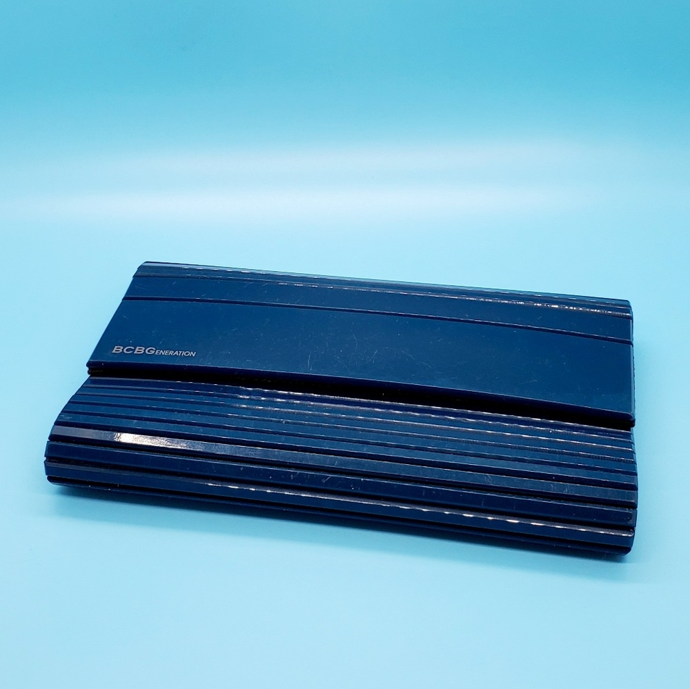 Bcbgeneration Dark Teal Green Snap Shut Clutch Nw… - image 1